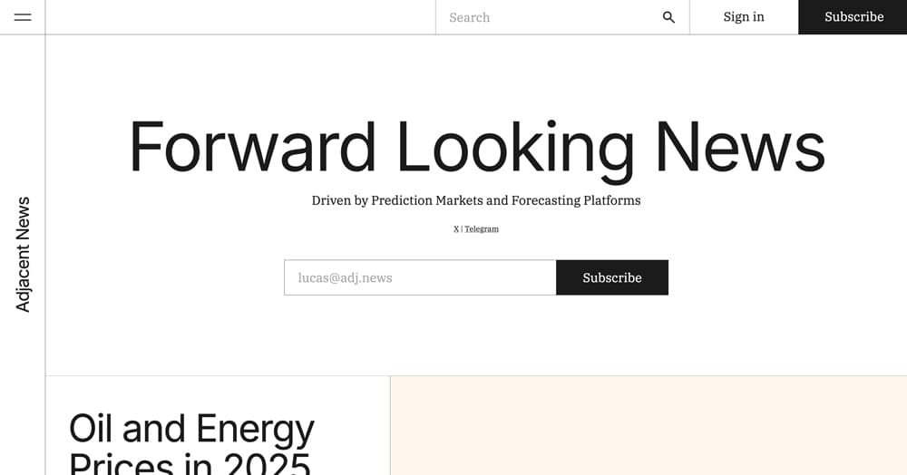 Adjacent News product screenshot