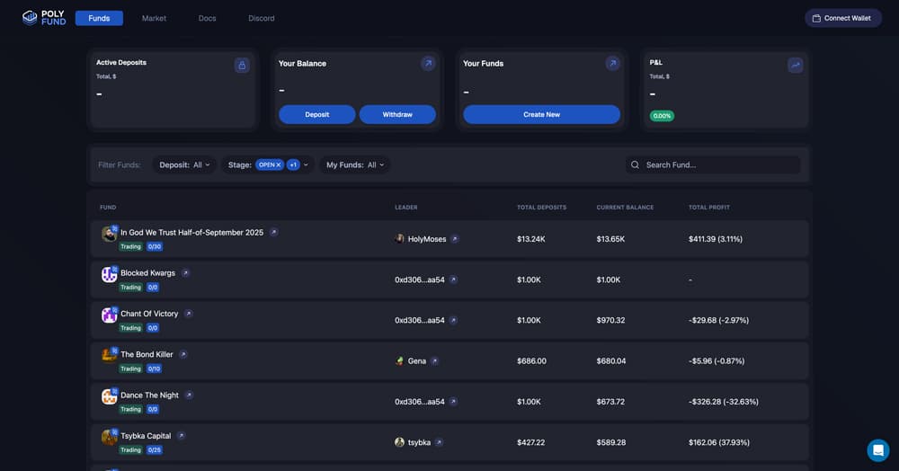 PolyFund product screenshot