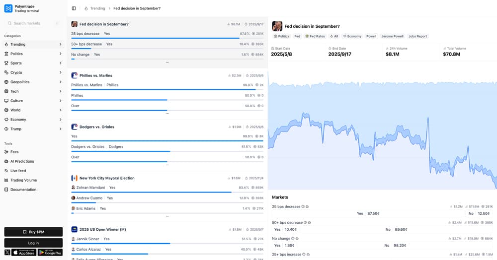 Polymtrade product screenshot