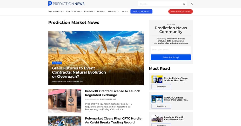 Prediction News product screenshot